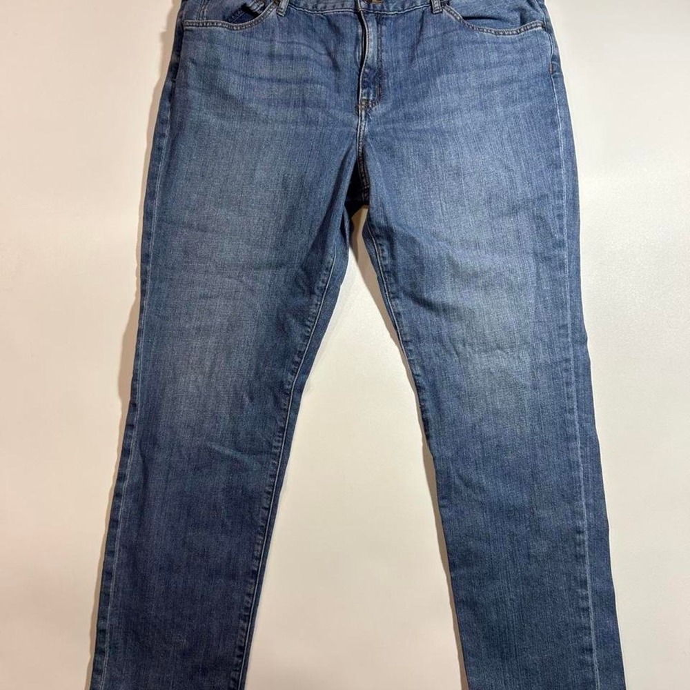 Eddie Bauer Boyfriend Slim Jeans Womens Size 16 Medium Wash